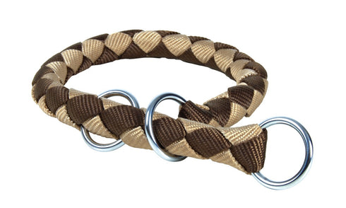 Zgarda semistrangulanta tip cordelina pentru caini Trixie maro 47-55cm